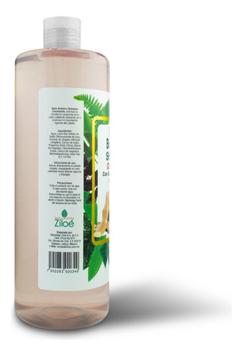 Shampoo Crecimiento + Extracto De Jengibre 1lt Baño Botánico