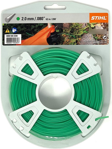 Hilo Redondo Silencioso 2 Mm Stihl /desbrozadora Verde 14m