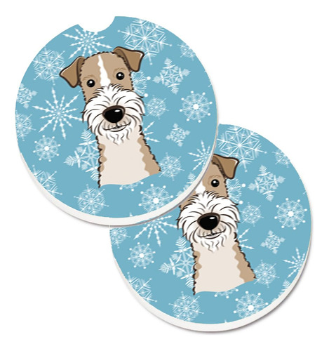 Juego De 2 Posavasos De Pelo De Zorro Terrier Multicolor