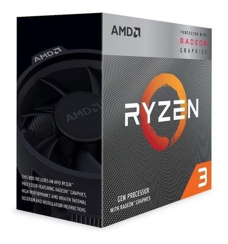 Imagen 1 de 3 de Procesador gamer AMD Ryzen 3 3200G YD3200C5FHBOX de 4 núcleos y  4GHz de frecuencia con gráfica integrada