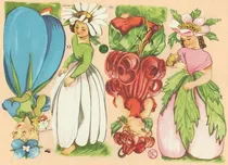 Comprar 3 Preciosas Planchas Figuritas Alemanas S Brillantina Niñas Vestidas De Flor Figuritas Troqueladas Alemanas