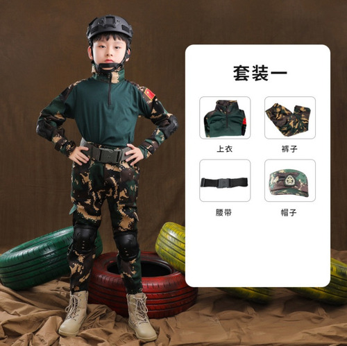 Uniforme De Camuflaje De Entrenamiento Militar Para Niños