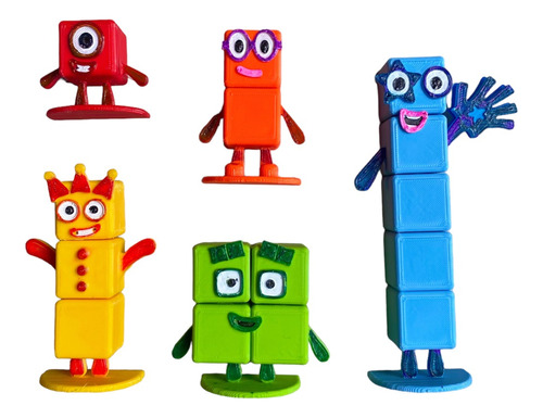 Numberblocks Personajes 1 A 5 Encastrables Juego Didactico