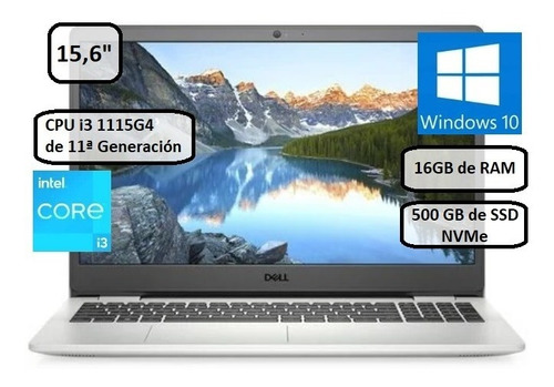 Notebook Dell Inspiron3501 15,6  I3 16gb Ram 500gb Ssd Win10