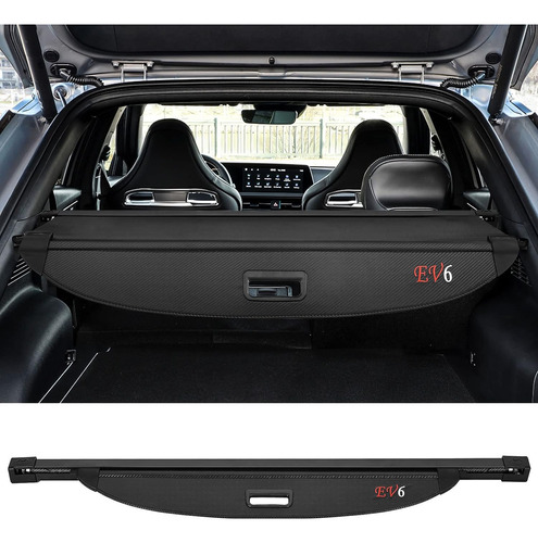 Coyoto For Kia Ev6 Cargo Cover Retractable Rear Trunk, Carbo