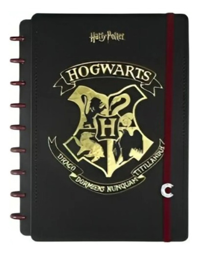 Caderno Inteligente Ci Harry Potter - Tamanho Médio Cor Preto
