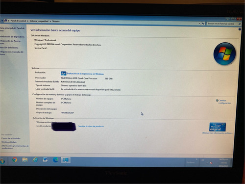 Cpu Pc 500gb 4gb Ram+ Mb Quad Core+lectograb Lg + Win 7 Prof (Usado)