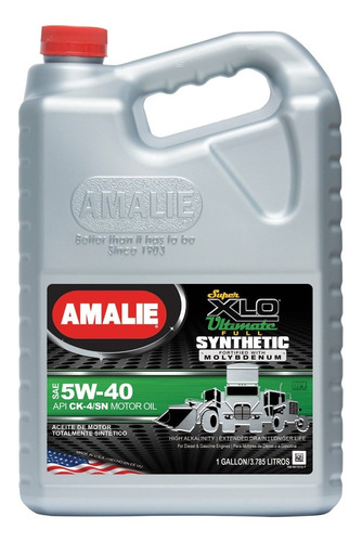 Aceite Amalie 5w-40 Super Xlo Norma Cj4 Full Sintético