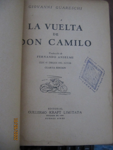 La Vuelta De Don Camilo  Giovanni Guareschi Dibujos Anselmi 