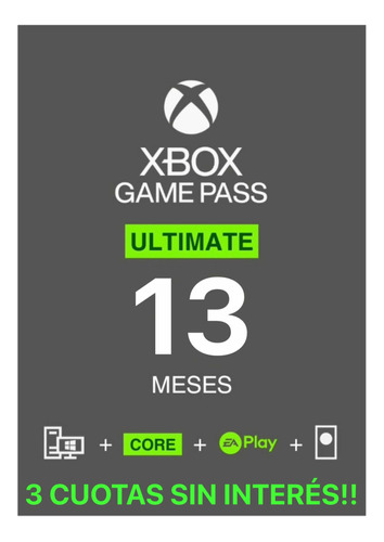 Xbox Game Pass Ultímate 13 Meses