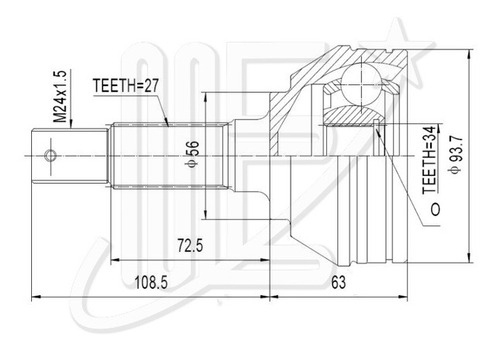 Kit Homocinetica Lara 172mm S10 / Blazer