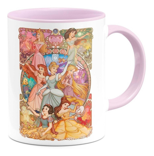 Taza Interior De Color Ariel Blancanieves Jasmine Princesas