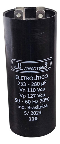 Capacitor 233-280uf 110vac Eletrolítico Para Dar Partida