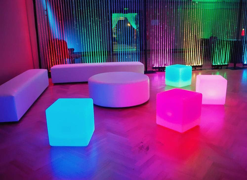 Cubo De Luz Led Recargable Y Impermeable, Para Interiores Y