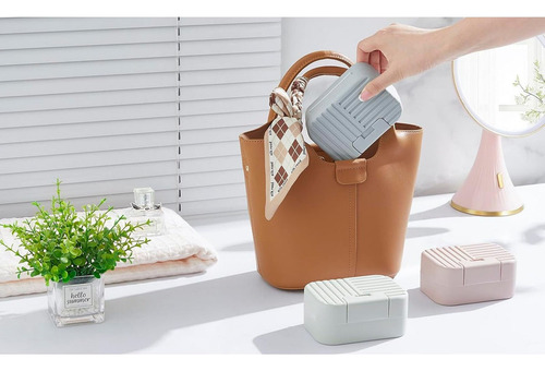 3 Jaboneras Porta Jabón Con Tapa Caja Jabón Para Baño Viaje