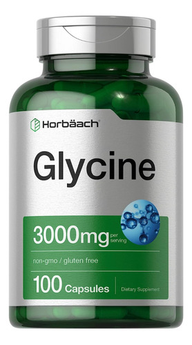 Suplemento De  Glicina 3000 Mg 100 Capsulas Horbaach