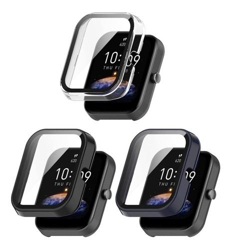 Funda Y Protector De Pantalla X 3 Para  Amazfit Bip 3 