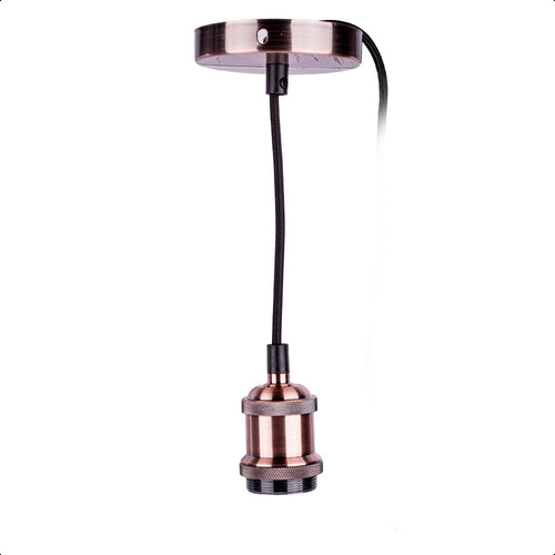 Socket Vintage Rojo Cobre 1.5 M Ajustable Color Dorado