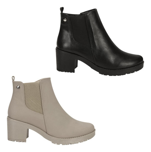 Kit Bota Botin Plataforma Tacon Vestir Mujer Vi Line 1010724