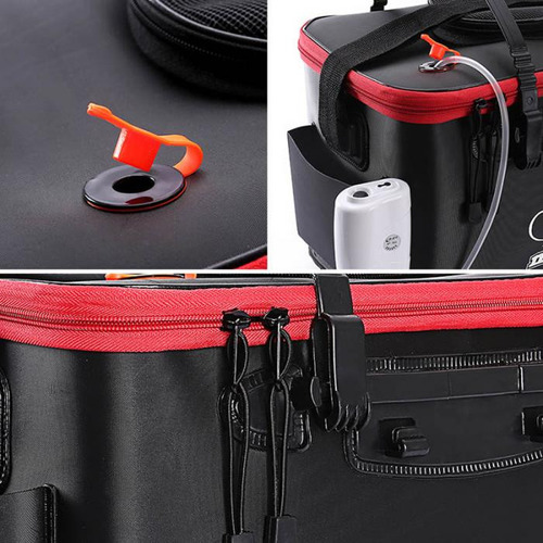 Cubeta De Pesca Funcional Plegable Para Peces Vivos