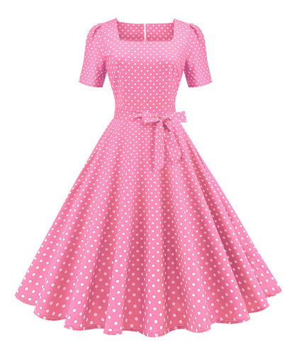 J Vestido De Mujer A Line Flare Vintage Bowknot Prom Swing 2