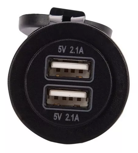 CARGADOR MECHERO COCHE DOBLE USB 2.1A / 1A AZUL