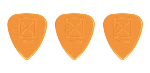 Kit 3 Palheta P/ Guitarra Violão Ibox 1.0mm Laranja Orange