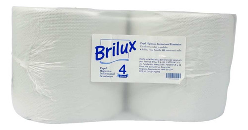 Papel Higiénico Brilux 9  Institucional 4 Packs 250m