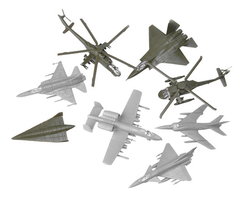 8 Piezas De Simulación 4d Fighter Diy Ensamblado Avión