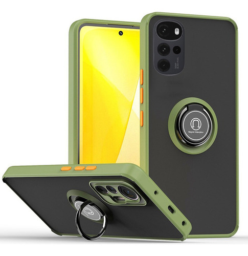 Funda Para Moto G22/e32 Skin Sensation Con Anillo De Silicon