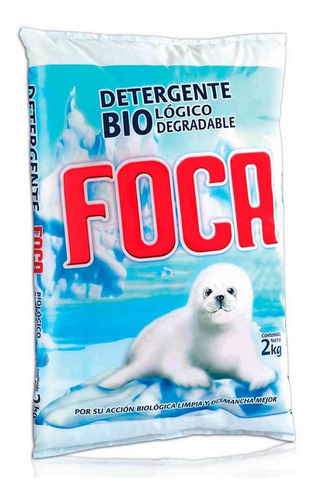 Detergente Biodegradable En Polvo Lavandería Ropa Foca 2kg