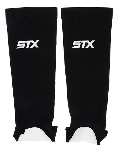 Stx Field Hockey Shin Guard Manga, Negro, Talla Única, Rojo