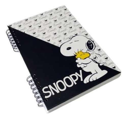 Libreta / Cuaderno Snoopy Pasta Dura Y Arillo De Metal