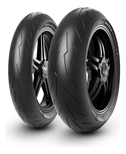 Par Pneus Pirelli Diablo Rosso 4 120/70-17+180/55-17 Mt 07
