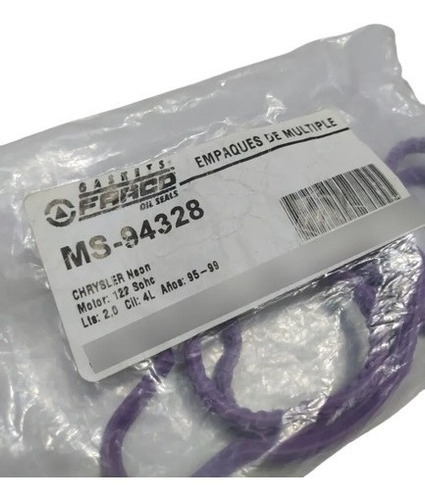 Imagen 4 de 5 de Empacadura Múltiple Admisión Chrysler Neon Motor 2.0 95/06