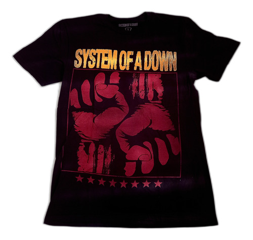 System Of A Down Fists Polera M/l/xl/xxl Blackside 