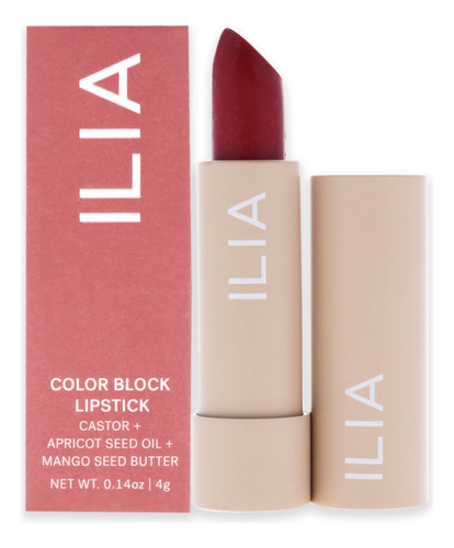 Lápiz Labial Color Block - True Red De Ilia Beauty Para Muje