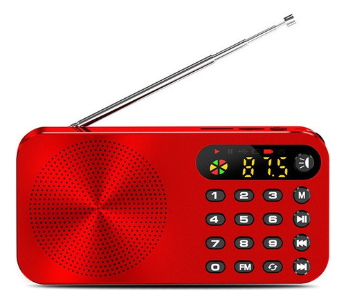 Mini Receptor De Radio Fm Portátil Con Pantalla Led