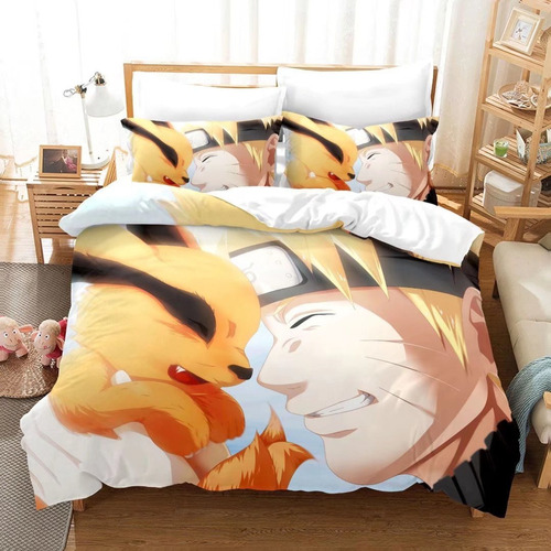 Juego De Ropa De Cama Naruto, Funda De Edredón Tamaño King