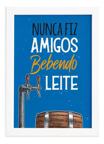 Marco para citas Friends Drinking, marco blanco, 22 x 32 cm