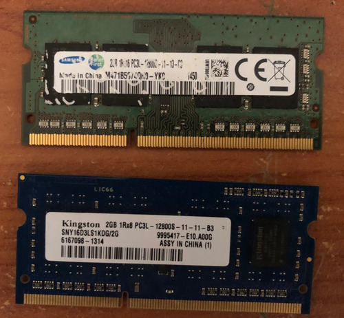 Memorias Ram Samsung De 2gb Y Kingston De 2gb Ddr3