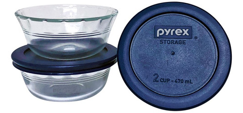 Pyrex - Setx2 De Dulceras Con Tapa Plásctica