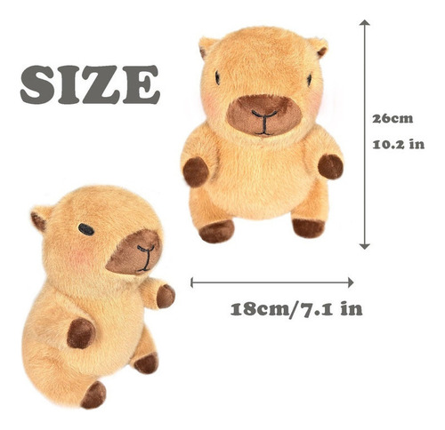 Q Peluche Capibara Con 9 Piezas De Ropa Y Accesorios