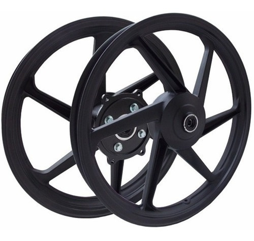 Roda Smart Fox Bros125/150 2003/15 Ks/es 6p (tambor) Preta