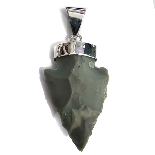 Dije Cuarzo Verde Jade Natural 100% Plata Fina Ley 925 Mx