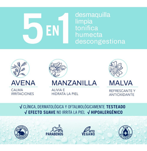 Agua Micelar Adermicina 5 En 1 X 400 Ml