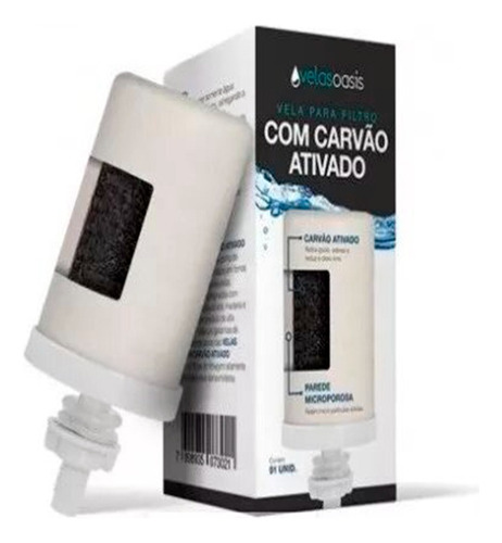 Kit 6 Velas Para Filtro De Barro Com Carvão Ativado Oasis