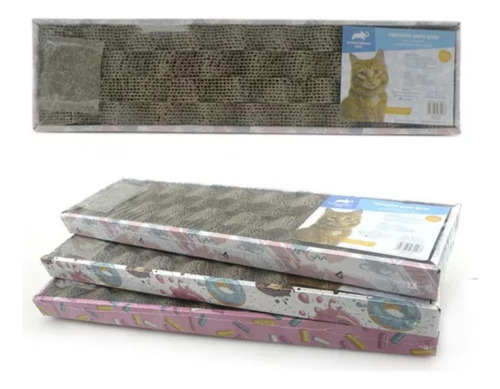 Rascador Gato Rectangular Con Bordes Decorados