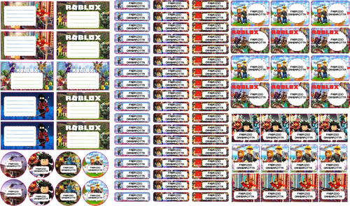 Etiquetas Escolares Personalizadas , Troqueladas Roblox