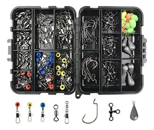 160pcsbox Kit De Accesorios De Pesca Incluyendo Jig Hooks Bu